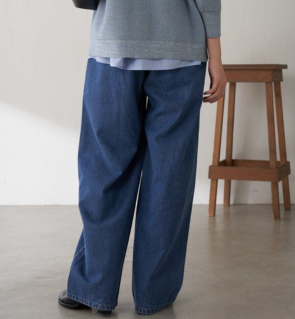 「Q.anosチャームタックデニムパンツ」|デニム|