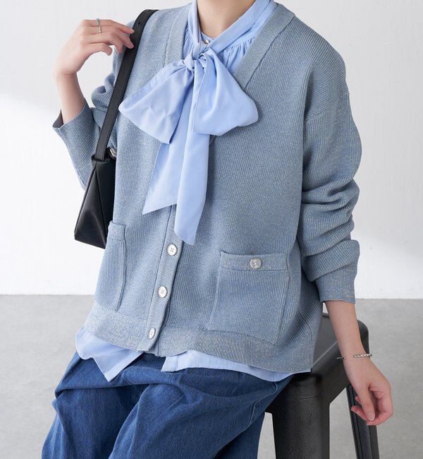  「ツヤボタンカーディガン」|カーディガン|