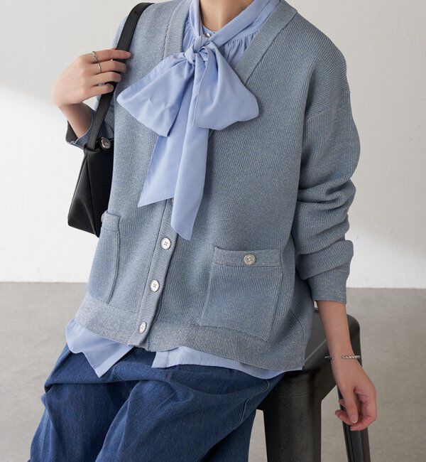  「ツヤボタンカーディガン」|カーディガン|