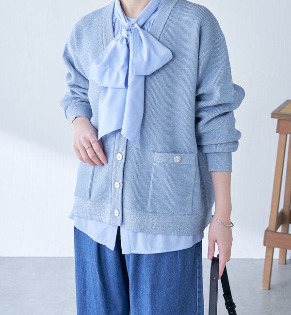  「ツヤボタンカーディガン」|カーディガン|