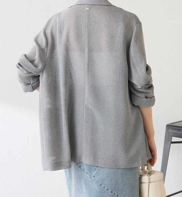  「【夏にも着られる/2サイズ展開】メッシュダブルジャケット」|テーラードジャケット|