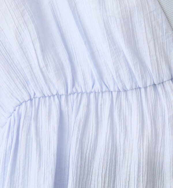  「《1枚で着映える》ギャザー切替シアーシャツカーディガン」|カーディガン|