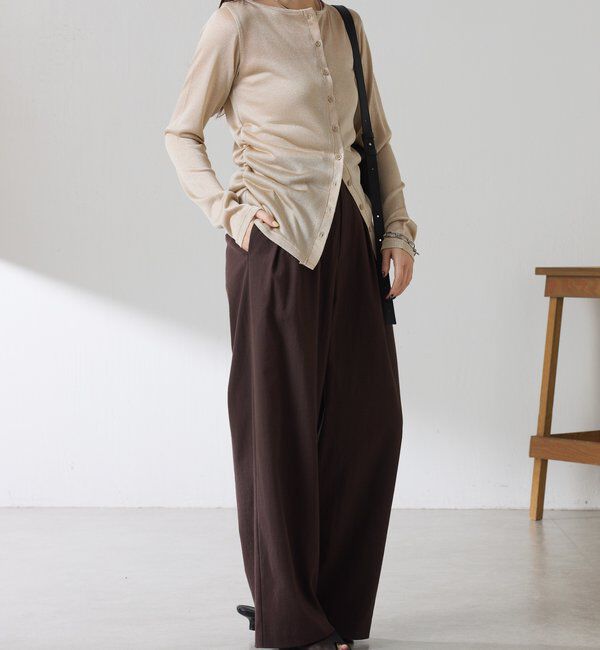  「サイドギャザーカーディガン」|カーディガン|