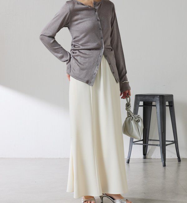  「サイドギャザーカーディガン」|カーディガン|