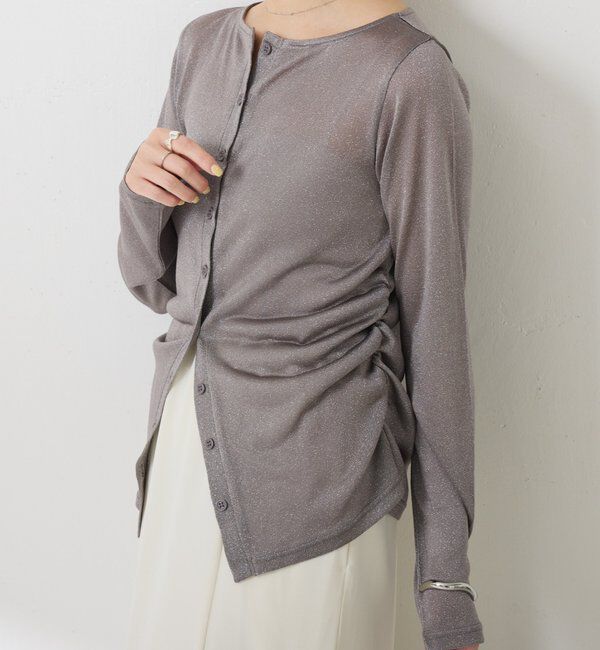  「サイドギャザーカーディガン」|カーディガン|