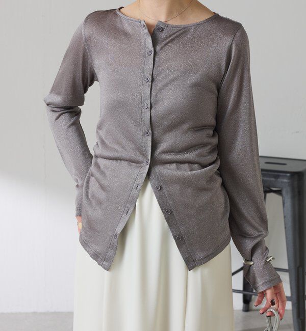  「サイドギャザーカーディガン」|カーディガン|