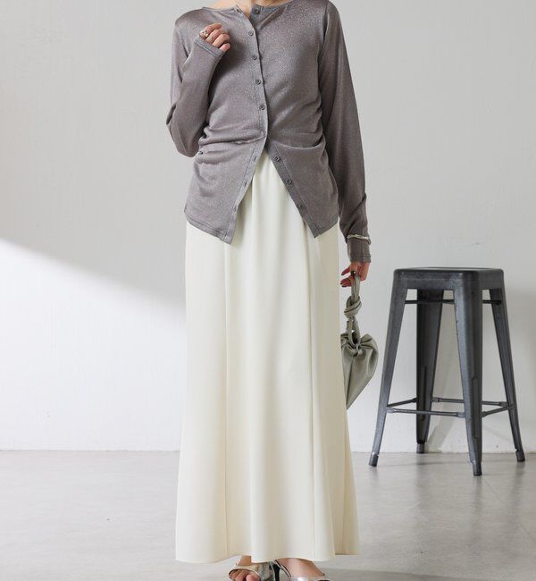  「サイドギャザーカーディガン」|カーディガン|