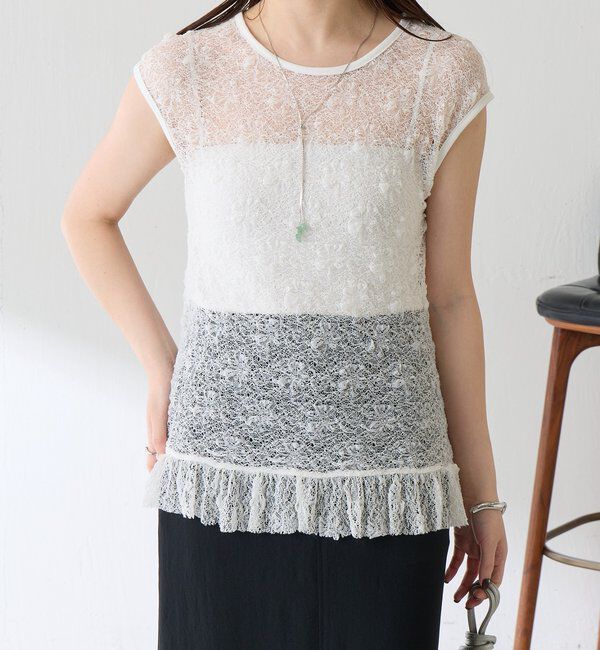  「レースフレンチカットソー」|Tシャツ・カットソー|
