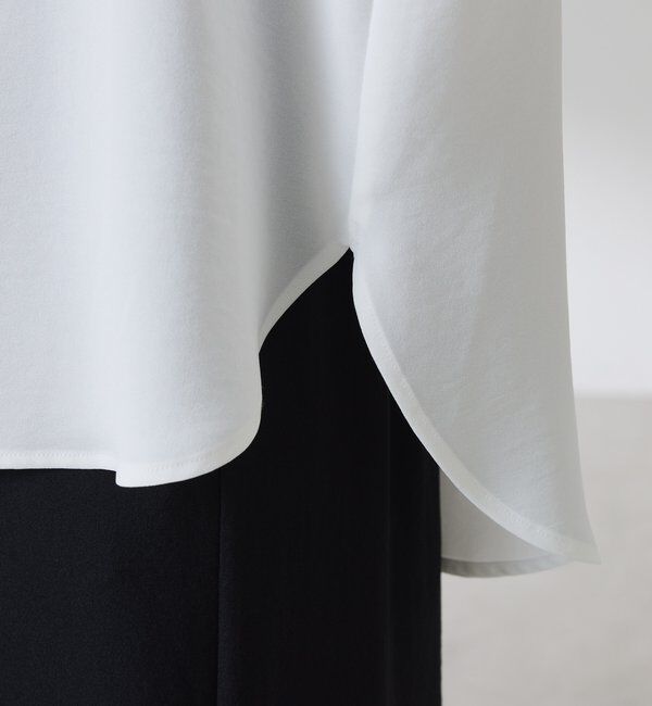  「【袖をアレンジできる】袖アレンジジョーゼットロゴTシャツ」|Tシャツ・カットソー|