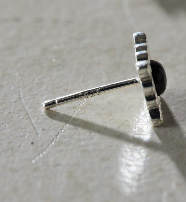  「【Sivelle./シヴェル】Silver925 オニキスレースピアス」|リング|