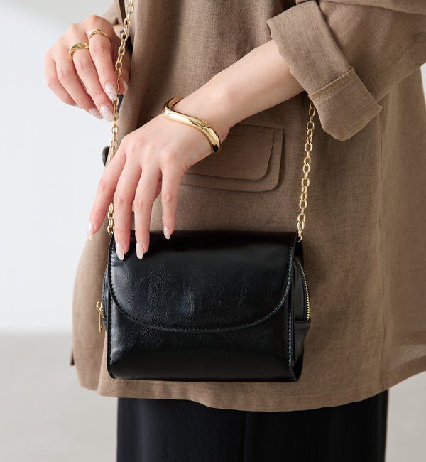  「【PAPILLONNER/パピヨネ】ウォレットチェーンショルダーバッグ」|トートバッグ|ブラック