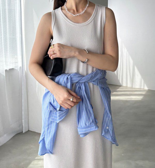  「【全骨格細見え】ブークレーダンボールタンクワンピース」|ワンピース|