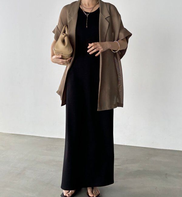  「【全骨格細見え】ブークレーダンボールタンクワンピース」|ワンピース|