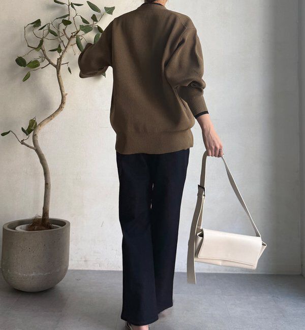  「バイカラーVカーディガン」|カーディガン|