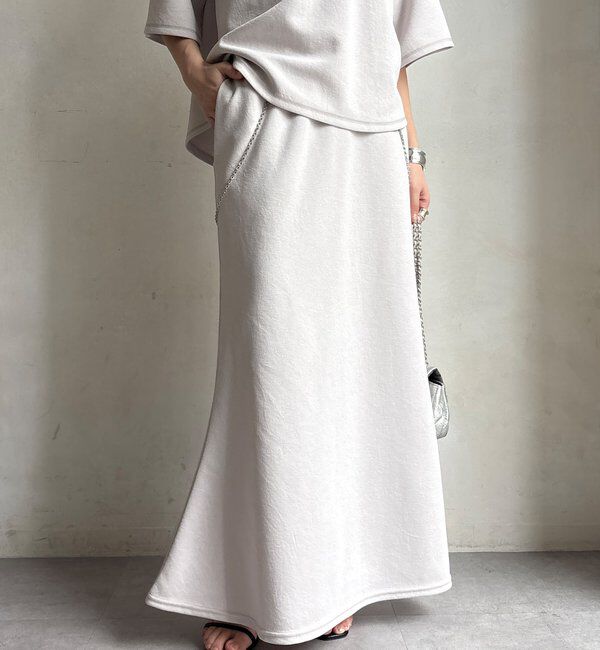  「【セットアップ可能】マーメイドカットフレアスカート」|スカート|グレージュ