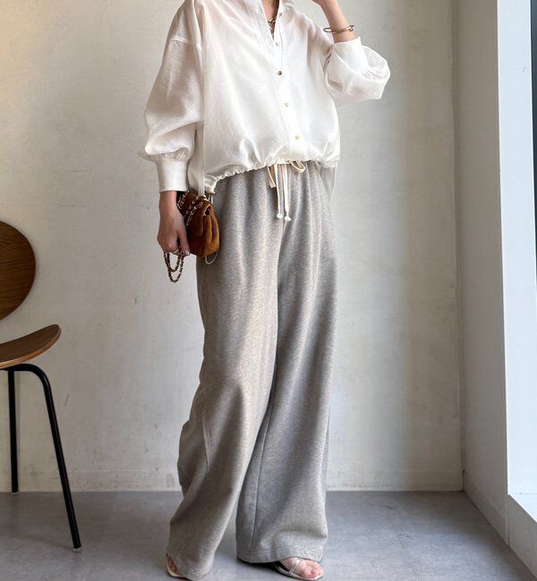  「袖リブ襟付シアースピンドルブラウス」|シャツ・ブラウス|