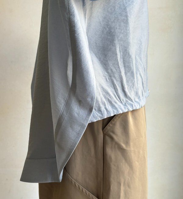  「袖リブ襟付シアースピンドルブラウス」|シャツ・ブラウス|