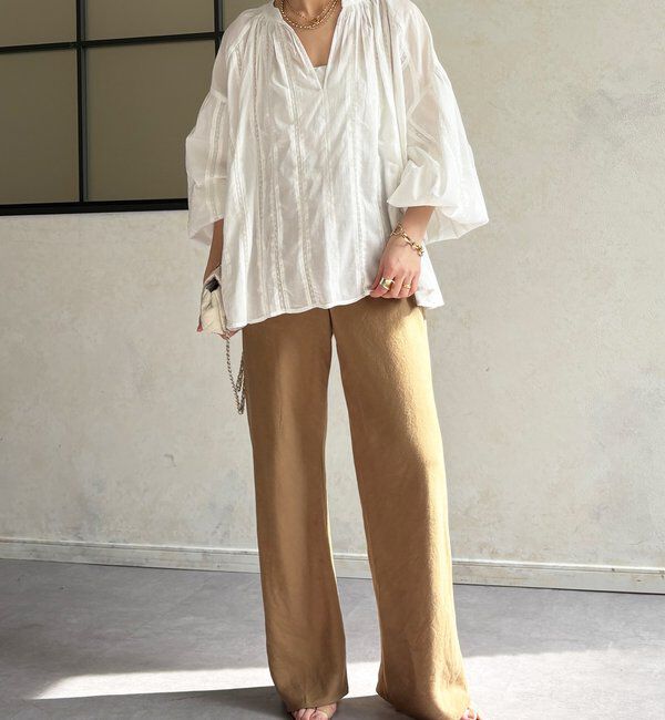  「インドレーススキッパーブラウス」|シャツ・ブラウス|