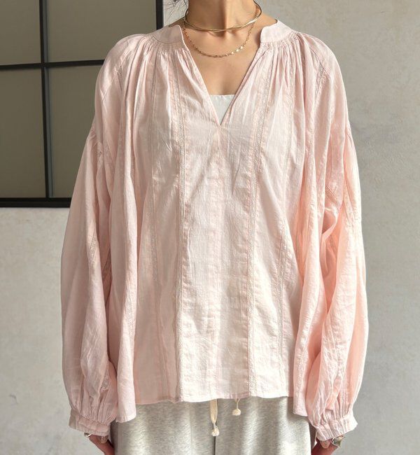  「インドレーススキッパーブラウス」|シャツ・ブラウス|