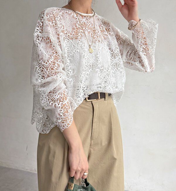  「レーススカラブラウス」|シャツ・ブラウス|