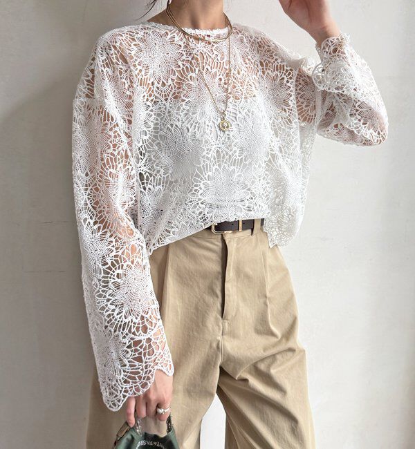  「レーススカラブラウス」|シャツ・ブラウス|