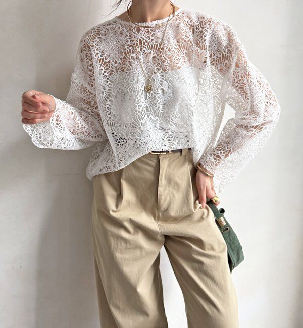  「レーススカラブラウス」|シャツ・ブラウス|