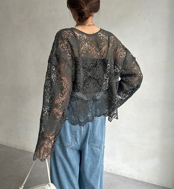  「レーススカラブラウス」|シャツ・ブラウス|