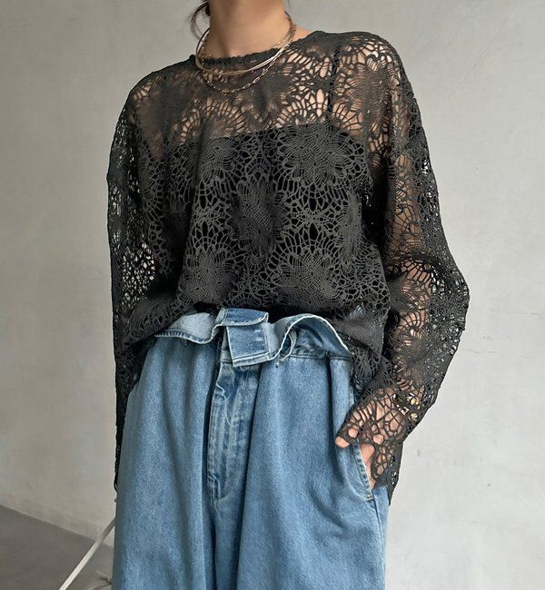  「レーススカラブラウス」|シャツ・ブラウス|
