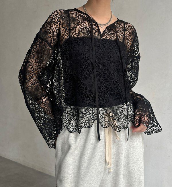  「レーススカラブラウス」|シャツ・ブラウス|