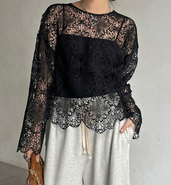  「レーススカラブラウス」|シャツ・ブラウス|
