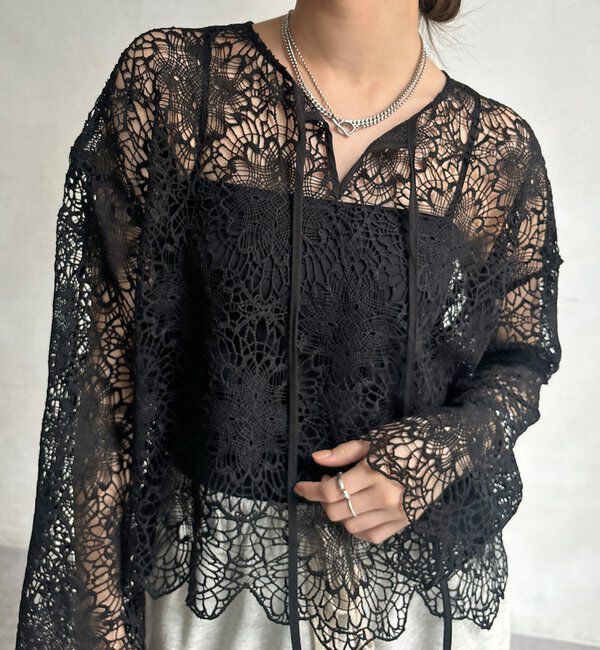  「レーススカラブラウス」|シャツ・ブラウス|