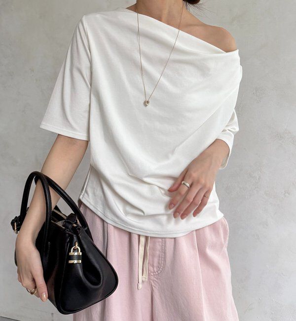  「2WAYドレープTEE」|Tシャツ・カットソー|