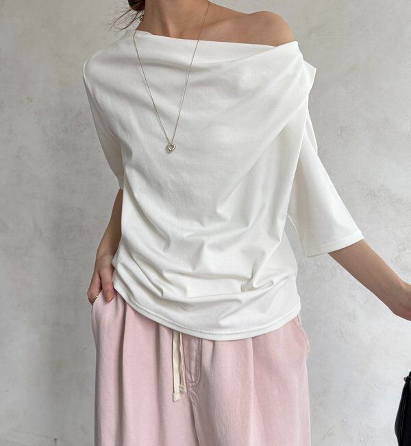  「2WAYドレープTEE」|Tシャツ・カットソー|