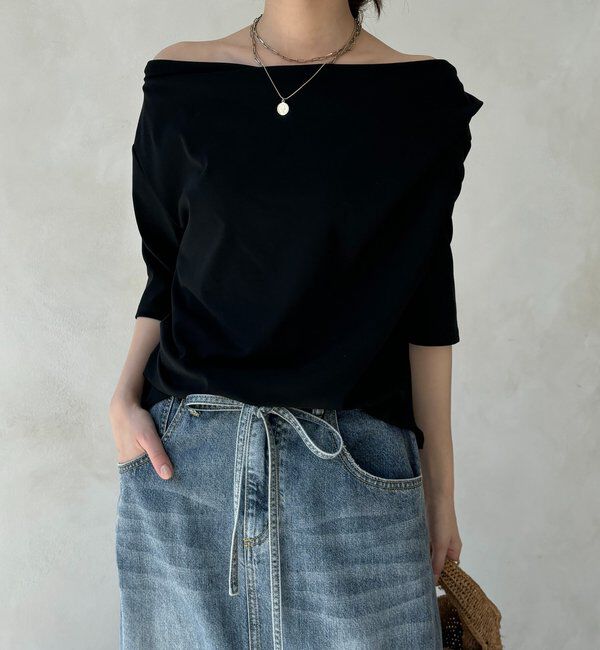  「2WAYドレープTEE」|Tシャツ・カットソー|