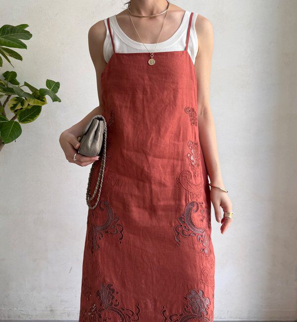  「コードレース刺繍カットワークレースワンピース」|ワンピース|