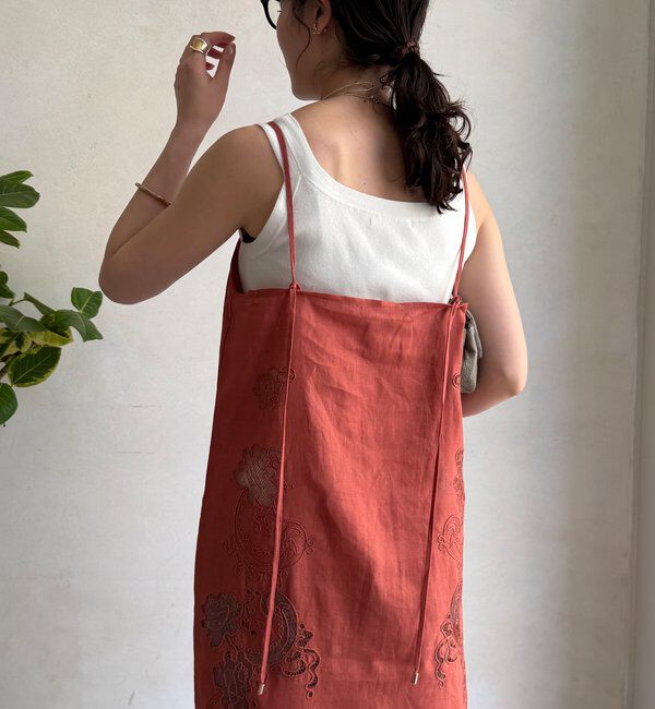  「コードレース刺繍カットワークレースワンピース」|ワンピース|