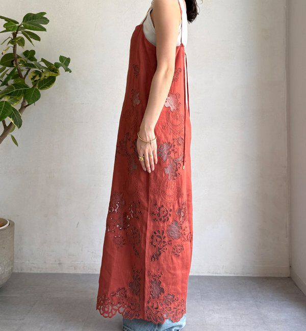  「コードレース刺繍カットワークレースワンピース」|ワンピース|