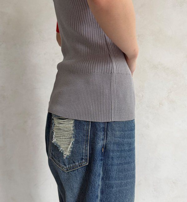  「【WEB限定】ビスチェドッキングリブニットプルオーバー」|ニット・セーター|