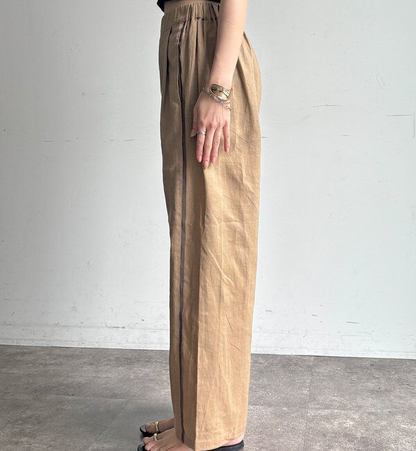  「【WEB限定】ラインタックワイドパンツ」|チノ|