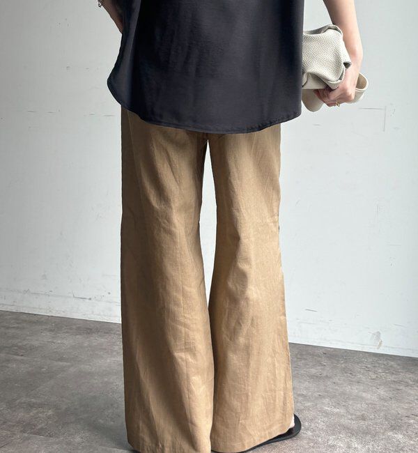  「【WEB限定】ラインタックワイドパンツ」|チノ|