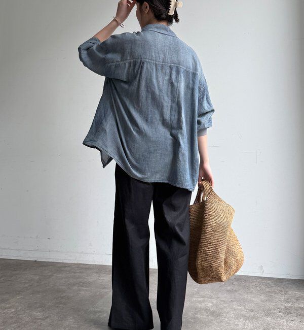  「【WEB限定】ラインタックワイドパンツ」|チノ|