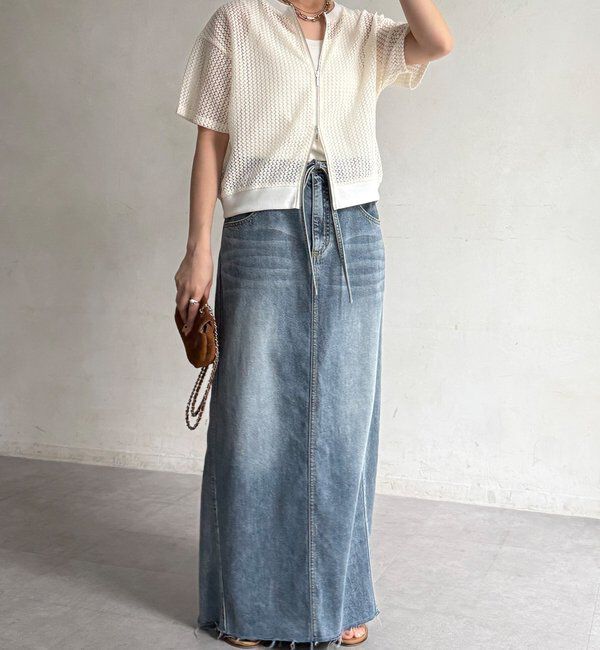  「【WEB限定】メッシュジップ半袖ブルゾン」|ブルゾン・スタジャン|