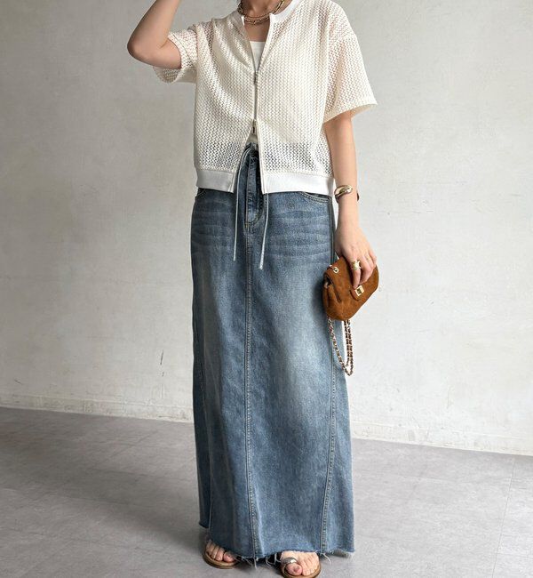  「【WEB限定】メッシュジップ半袖ブルゾン」|ブルゾン・スタジャン|