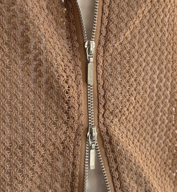  「【WEB限定】メッシュジップ半袖ブルゾン」|ブルゾン・スタジャン|