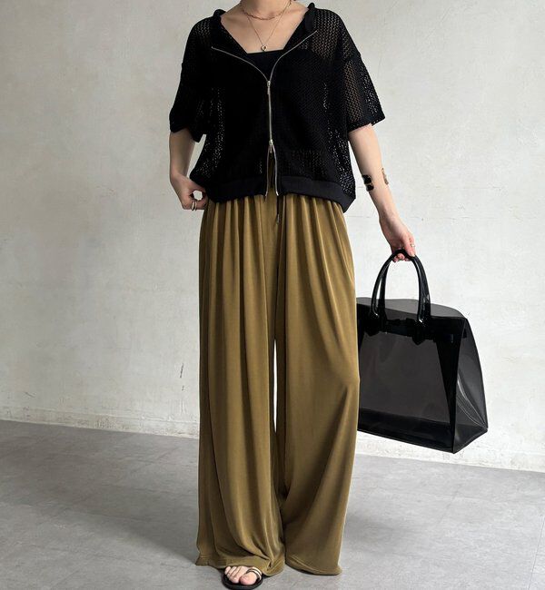  「【WEB限定】メッシュジップ半袖ブルゾン」|ブルゾン・スタジャン|