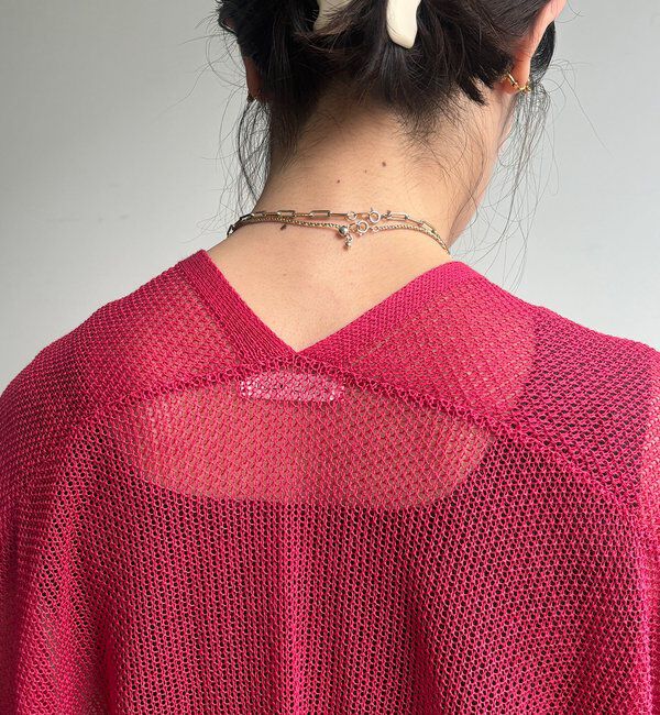  「【WEB限定】ストローヤーンカノコ柄ポンチョニツト」|ニット・セーター|