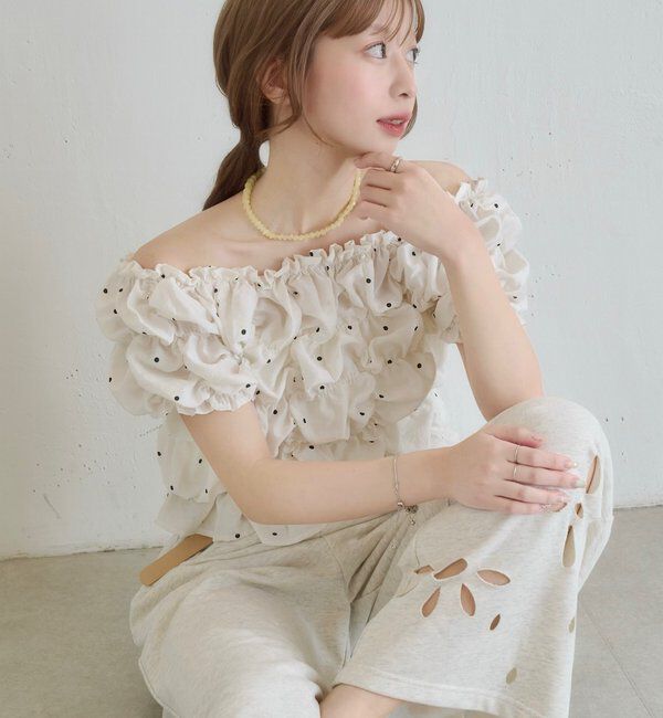  「【新色追加/2サイズ展開/低身長サイズ】カットアウトスウェットパンツ」|チノ|