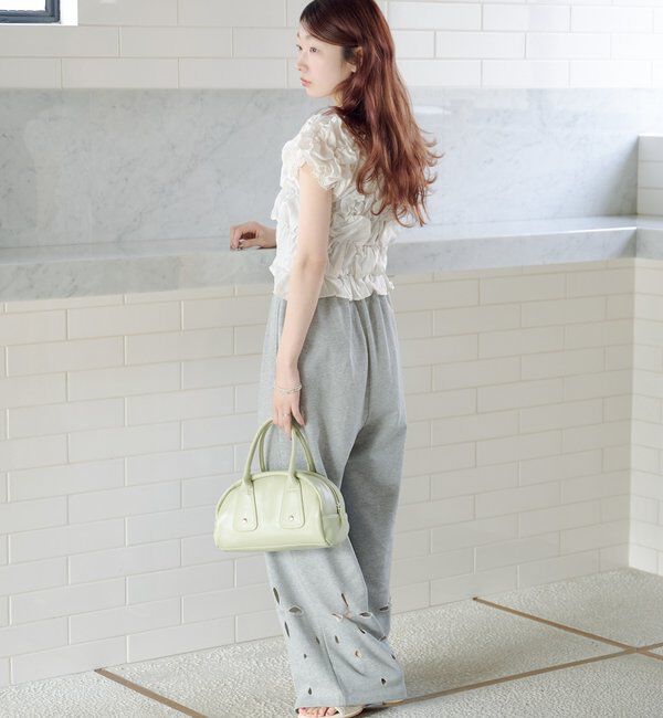  「【新色追加/2サイズ展開/低身長サイズ】カットアウトスウェットパンツ」|チノ|