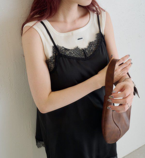  「レースサテンキャミ」|キャミソール|