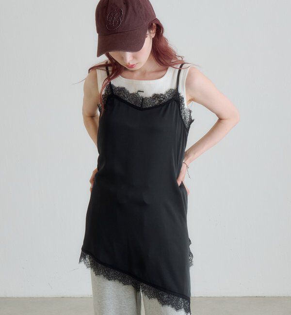  「レースサテンキャミ」|キャミソール|
